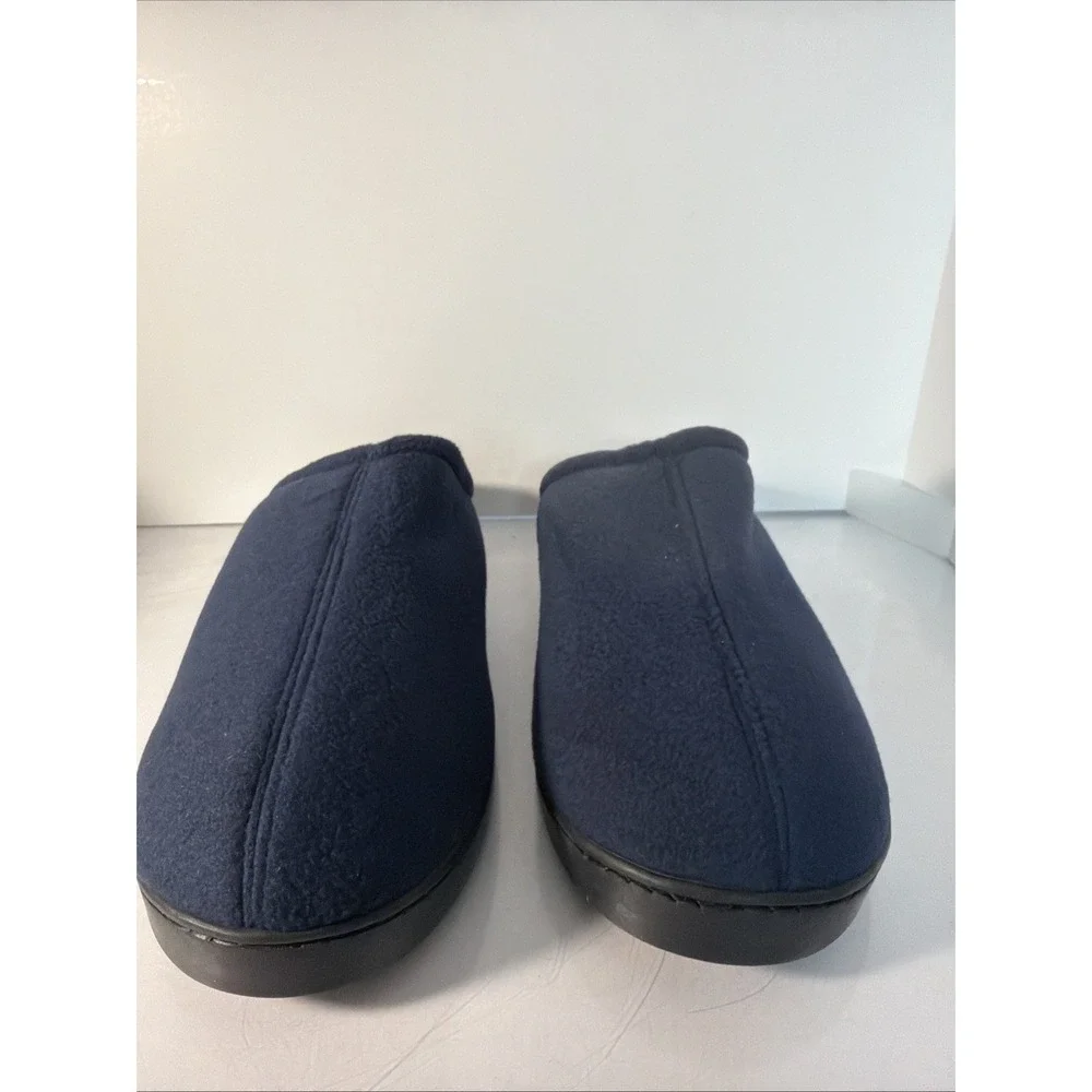 New King Size Comfortable Navy Clog Slip On Slippers Size 10W Men Soft Padding